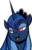 Size: 377x585 | Tagged: safe, idw, princess luna, pony, g4, spoiler:comic, spoiler:comic75, cropped, female, possessed, simple background, smug, solo, transparent background