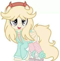 Size: 480x493 | Tagged: safe, pegasus, pony, clothes, cute, headband, ponified, shirt, shoes, socks, star butterfly, star vs the forces of evil