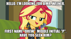 Size: 600x337 | Tagged: safe, edit, edited screencap, screencap, sunset shimmer, equestria girls, g4, my little pony equestria girls: better together, text support, text support: sunset shimmer, caption, female, geode of empathy, image macro, magical geodes, male, text, the simpsons