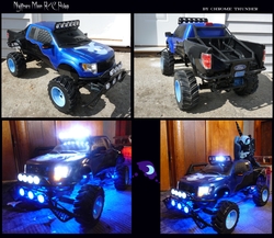 Size: 1600x1389 | Tagged: safe, artist:lonewolf3878, nightmare moon, pony, g4, customized toy, ford raptor, irl, photo, pickup truck, plushie, radio control, toy