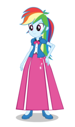 Size: 550x930 | Tagged: safe, alternate version, artist:cartoonmasterv3, rainbow dash, equestria girls, g4, alternate universe, clothes, long skirt, shoes, skirt