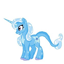 Size: 418x414 | Tagged: safe, artist:daydreamsunset23, trixie, pony, unicorn, g4, female, g5 concept leak style, smiling, solo