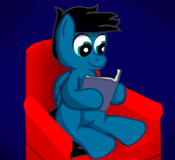 Size: 3600x3300 | Tagged: safe, artist:agkandphotomaker2000, oc, oc:pony video maker, pegasus, pony, book, couch, high res, reading