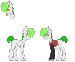 Size: 6000x5000 | Tagged: safe, artist:maximkoshe4ka, oc, oc only, oc:starshine glow, pony, unicorn, clothes, ear piercing, earring, jacket, jewelry, male, open mouth, piercing, simple background, solo, stallion, tongue out, tongue piercing, unshorn fetlocks, white background