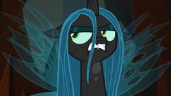 Size: 1824x1026 | Tagged: safe, screencap, queen chrysalis, changeling, changeling queen, frenemies (episode), g4, female, freckles, solo