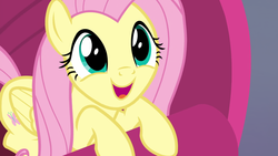 Size: 1920x1080 | Tagged: safe, screencap, fluttershy, pegasus, pony, g4, sweet and smoky, cute, female, hnnng, mare, shyabetes, smiling, solo