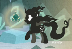 Size: 1325x901 | Tagged: safe, screencap, gusty the great, pony, unicorn, frenemies (episode), g4, bell, cropped, female, grogar's bell, mare, raised hoof, solo