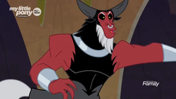 Size: 1600x900 | Tagged: safe, screencap, lord tirek, centaur, frenemies (episode), g4, discovery family logo, male, nose piercing, nose ring, piercing, septum piercing, solo