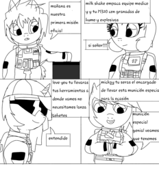 Size: 1127x1214 | Tagged: safe, artist:tuxrap, oc, oc only, pony, comic:unnamed tuxrap comic, comic, lineart, monochrome, spanish, translated in the comments