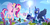 Size: 3760x1896 | Tagged: safe, artist:parisa07, princess cadance, princess flurry heart, princess luna, oc, alicorn, pony, g4, baby, baby pony, base used, concave belly, crystal empire, diaper, flying, next generation, offspring, slender, thin