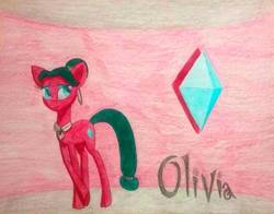 Size: 1111x873 | Tagged: safe, artist:dialysis2day, oc, oc only, oc:olivia, earth pony, pony, female, mare, solo, traditional art