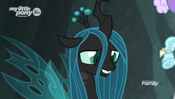 Size: 900x506 | Tagged: safe, screencap, cozy glow, lord tirek, queen chrysalis, centaur, changeling, changeling queen, pegasus, pony, frenemies (episode), g4, animated, big no, clothes, cloven hooves, cute, cutealis, discovery family logo, female, filly, foal, grogar's bell, hat, male, no, nose piercing, nose ring, piercing, screaming, septum piercing, trio, winter outfit