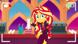 Size: 919x517 | Tagged: safe, sunset shimmer, equestria girls, g4, how to backstage, my little pony equestria girls: better together, clothes, female, socks, solo