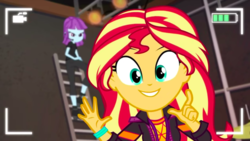 Size: 919x517 | Tagged: safe, screencap, sunset shimmer, equestria girls, equestria girls series, g4, how to backstage, spoiler:eqg series (season 2), excited