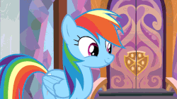 Size: 640x360 | Tagged: safe, screencap, rainbow dash, rarity, pony, g4, the end in friend, animated, boots, duo, female, shoes