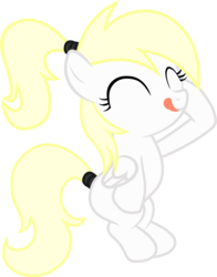 Size: 2747x3495 | Tagged: safe, artist:pestil, oc, oc:luftkrieg, pegasus, pony, the beginning of the end, ^^, aryan, aryan pony, blonde, closed, cute, eye, eyes, eyes closed, female, filly, high res, nazipone, salute, show accurate, simple background, solo, tongue out, transparent background, vector