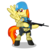 Size: 894x894 | Tagged: safe, oc, oc only, oc:hot shot, oc:safe haven, pony, assault rifle, bipedal, boots, gun, handgun, helmet, military, pistol, rifle, shoes, simple background, solo, transparent background, united nations, weapon