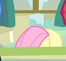 Size: 131x123 | Tagged: safe, edit, edited screencap, screencap, big macintosh, fluttershy, toe-tapper, earth pony, pegasus, pony, filli vanilli, g4, season 4, animated, ass up, butt, butt shake, close-up, cropped, female, flutterbutt, gif, gif for breezies, looking at butt, loop, male, mare, offscreen character, out of context, picture for breezies, plot, reversed, solo focus, stallion, window, you know for kids