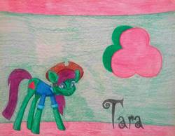 Size: 1116x866 | Tagged: safe, artist:dialysis2day, oc, oc only, oc:tara, earth pony, pony, female, mare, solo, traditional art