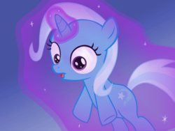 Size: 1200x900 | Tagged: safe, artist:evil-dec0y, trixie, pony, comic:trixie vs., comic:trixie vs. the moon, g4, age regression, female, filly, filly trixie, levitation, magic, self-levitation, solo, telekinesis, younger
