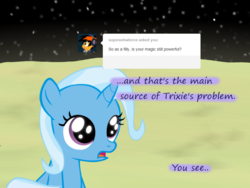 Size: 1200x900 | Tagged: safe, artist:evil-dec0y, trixie, pony, unicorn, comic:trixie vs., comic:trixie vs. the moon, age regression, female, filly, filly trixie, moon, solo, younger