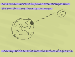 Size: 1200x900 | Tagged: safe, artist:evil-dec0y, trixie, pony, comic:trixie vs., comic:trixie vs. the moon, g4, earth, moon, splat