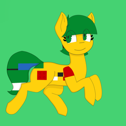 Size: 1500x1500 | Tagged: safe, artist:emby-spark, oc, oc only, oc:blocky bits, pony, female, solo