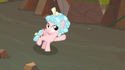 Size: 1920x1080 | Tagged: safe, screencap, cozy glow, pegasus, pony, frenemies (episode), g4, female, filly, foal, raised hoof, solo