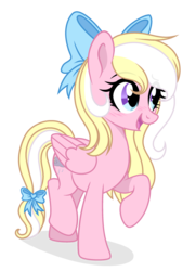 Size: 2017x2782 | Tagged: safe, artist:mint-light, artist:rioshi, artist:starshade, oc, oc only, oc:bay breeze, pegasus, pony, blushing, bow, cute, female, hair bow, high res, mare, open mouth, simple background, tail bow, transparent background