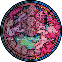 Size: 900x900 | Tagged: safe, artist:akili-amethyst, applejack, fluttershy, gummy, pinkie pie, rainbow dash, rarity, twilight sparkle, alligator, earth pony, pegasus, pony, unicorn, g4, party of one, crossover, disney, female, kingdom hearts, mane six, pinkamena diane pie, solo, station of awakening