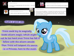 Size: 1200x900 | Tagged: safe, artist:evil-dec0y, trixie, pony, comic:trixie vs., comic:trixie vs. the moon, g4, age regression, ask, female, filly, moon, tumblr