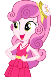 Size: 4032x6107 | Tagged: safe, artist:rose5tar, sweetie belle, equestria girls, g4, my little pony equestria girls, armpits, cute, fall formal outfits, female, flower, flower in hair, simple background, sleeveless, solo, transparent background, vector