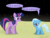 Size: 1200x900 | Tagged: safe, artist:evil-dec0y, trixie, twilight sparkle, alicorn, pony, comic:trixie vs., comic:trixie vs. the moon, g4, age regression, female, filly, filly trixie, moon, twilight sparkle (alicorn), younger