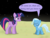 Size: 1200x900 | Tagged: safe, artist:evil-dec0y, trixie, twilight sparkle, alicorn, pony, comic:trixie vs., comic:trixie vs. the moon, g4, age regression, female, filly, filly trixie, moon, twilight sparkle (alicorn), younger