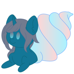 Size: 2000x2000 | Tagged: safe, artist:solardoodles, oc, oc only, oc:blue moon, pony, unicorn, chibi, female, filly, gradient eyes, gradient shell, hermit crab, high res, simple background, smiling, solo, transparent background