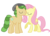 Size: 1024x733 | Tagged: safe, artist:3d4d, fluttershy, sandalwood, earth pony, pegasus, pony, g4, base used, earth pony sandalwood, equestria girls ponified, female, kiss on the lips, kissing, male, ponified, sandalshy, shipping, simple background, straight, transparent background, vector