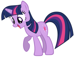 Size: 6500x5000 | Tagged: safe, artist:mrlolcats17, twilight sparkle, pony, unicorn, g4, .psd available, cute, female, hooves, horn, looking down, mare, open mouth, raised hoof, simple background, solo, transparent background, twiabetes, unicorn twilight