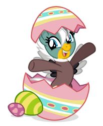 Size: 999x1216 | Tagged: safe, artist:arxielle, artist:rioshi, artist:starshade, oc, oc only, oc:duk, duck pony, hybrid, pegasus, pony, base used, cute, easter, easter egg, egg, female, hatching, holiday, mare, open mouth, pony hybrid, simple background, smiling, solo, transparent background