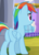 Size: 432x606 | Tagged: safe, screencap, rainbow dash, pegasus, pony, g4, my little pony: friendship is magic, sparkle's seven, butt, cropped, female, mare, plot, rainbutt dash, rear view, solo