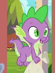 Size: 548x718 | Tagged: safe, screencap, spike, dragon, g4, the point of no return, claws, cropped, male, smiling, winged spike, wings