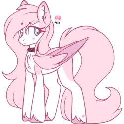 Size: 2048x2048 | Tagged: safe, artist:cinnamontee, oc, oc only, parasprite, pegasus, pony, female, high res, mare, simple background, solo, transparent background, two toned wings