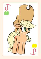 Size: 1400x2000 | Tagged: safe, artist:heir-of-rick, applejack, earth pony, pony, g4, cute, female, freckles, hidden cane, jackabetes, mare, smiling, solo