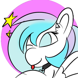 Size: 400x400 | Tagged: safe, artist:pegasusspectra, oc, oc only, oc:pegasus spectra, pegasus, pony, collar, pegasus oc, profile picture, simple background, solo