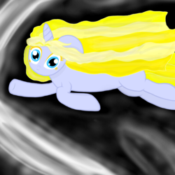 Size: 2000x2000 | Tagged: safe, artist:php185, oc, oc only, oc:sparkle light, pony, black hole, female, flying, high res, looking at you, solo