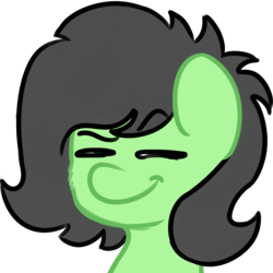 Size: 2048x2048 | Tagged: safe, artist:topicranger, edit, oc, oc only, oc:anon, oc:filly anon, earth pony, pony, age regression, colored, cropped, dirty thoughts, emotes, female, filly, high res, ponified, simple, simple background, smug, solo, transparent background