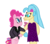 Size: 1300x1155 | Tagged: safe, artist:bigpurplemuppet99, pinkie pie, princess skystar, seapony (g4), g4, clothes, dress, female, lesbian, seaponified, seapony pinkie pie, ship:skypie, shipping, species swap, suit