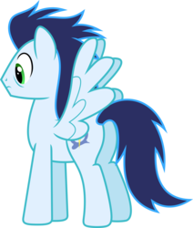 Size: 5096x6000 | Tagged: safe, alternate version, artist:chainchomp2, soarin', pegasus, pony, g4, secrets and pies, .svg available, absurd resolution, butt, male, plot, simple background, soarass, solo, spread wings, stallion, transparent background, vector, wings