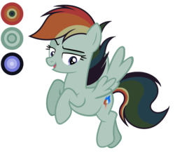 Size: 1960x1712 | Tagged: safe, artist:diamond-chiva, oc, oc only, oc:rainbow fury, pegasus, pony, female, mare, offspring, parent:quibble pants, parent:rainbow dash, parents:quibbledash, reference sheet, simple background, solo, transparent background