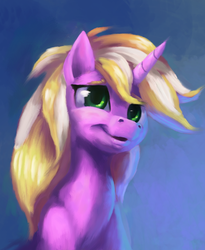 Size: 2560x3122 | Tagged: safe, artist:terrafomer, sunshine smiles, pony, unicorn, g4, female, gradient background, high res, mare, solo