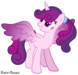 Size: 1240x1193 | Tagged: safe, artist:musical-medic, oc, oc only, oc:crystal skies, alicorn, pony, alicorn oc, base used, female, mare, offspring, parent:princess cadance, parent:shining armor, parents:shiningcadance, simple background, solo, transparent background
